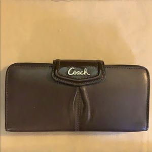 Coach brown leather wallet